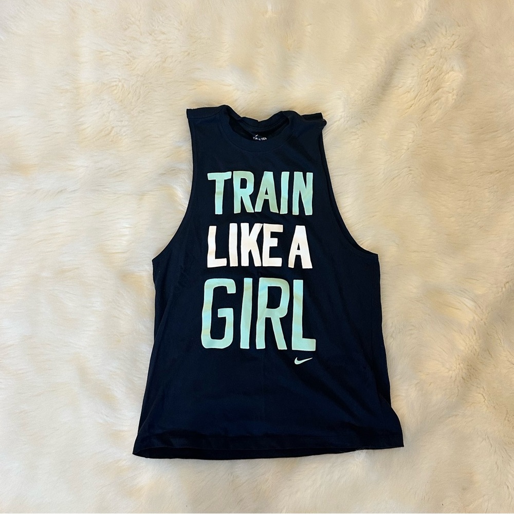Nike Women’s Navy Blue 'Train Like A Girl' Tank Top